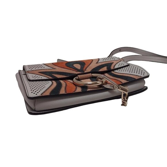 Chloe Faye Small Shoulder Bag - Light gray Brown Multi Leather Suede 364-080625 - Picture 3 of 9